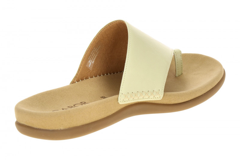 Gabor Zehentrenner Pantolette vanilla gelb Lack 83.700.93