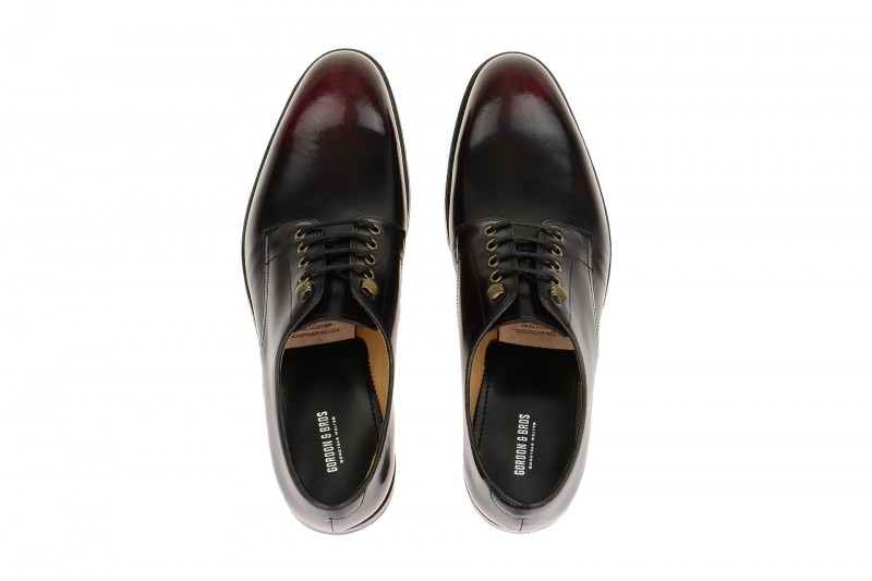 Gordon & Bros Schuhe Ken burgundy rot brush 5150-B