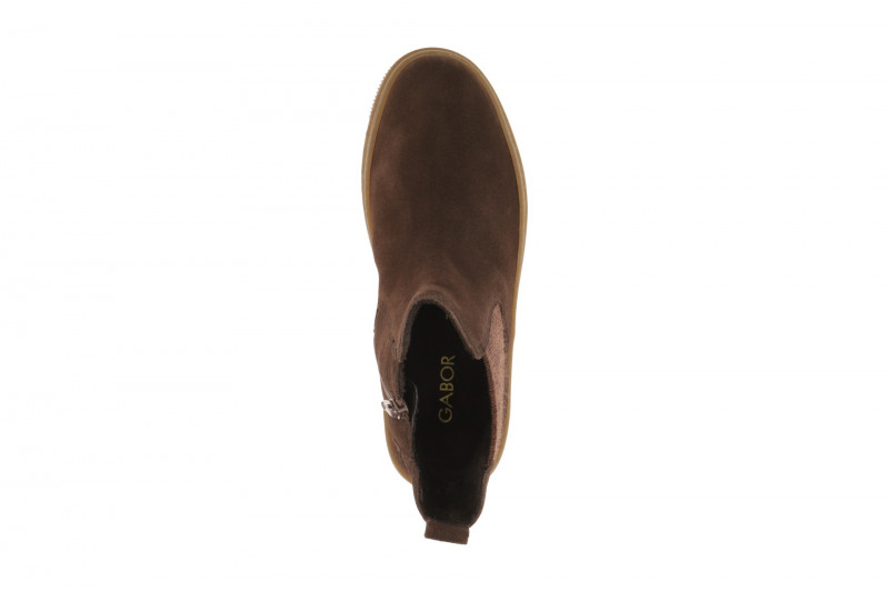 Gabor Stiefelette braun Chelsea Boots Velour 8008.03.004