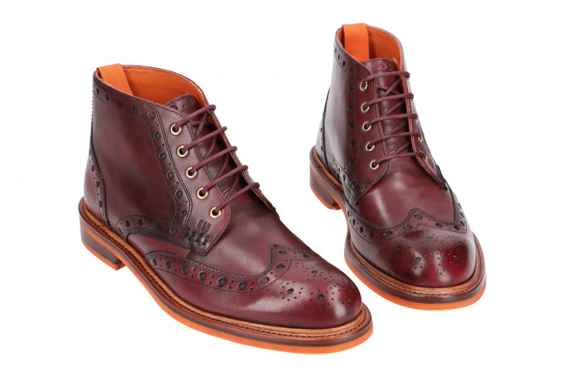 Gordon & Bros Harry Stiefelette rot bordo Rahmengenäht 5039-N