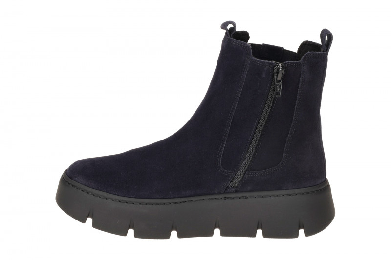 Gabor Stiefelette blau Chunky Boots Velour 53.743.16