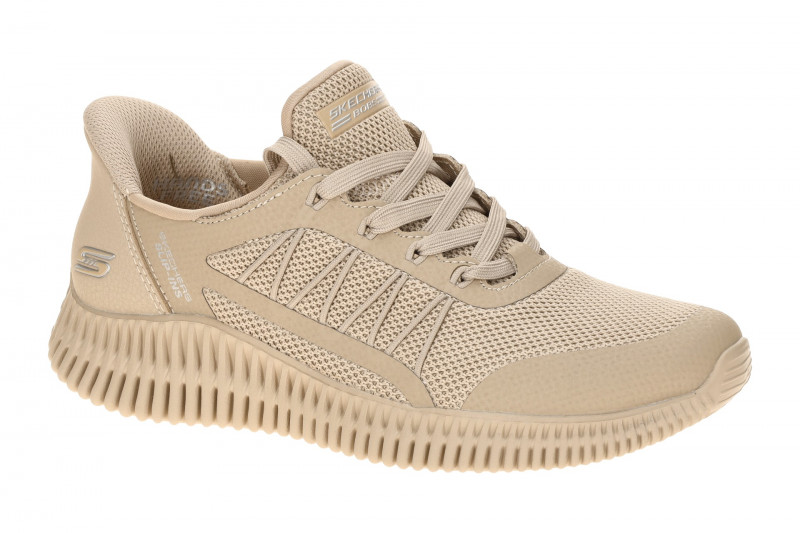 Skechers Bobs Geo Sneakers Schuhe braun tan SLIP-INS 117413