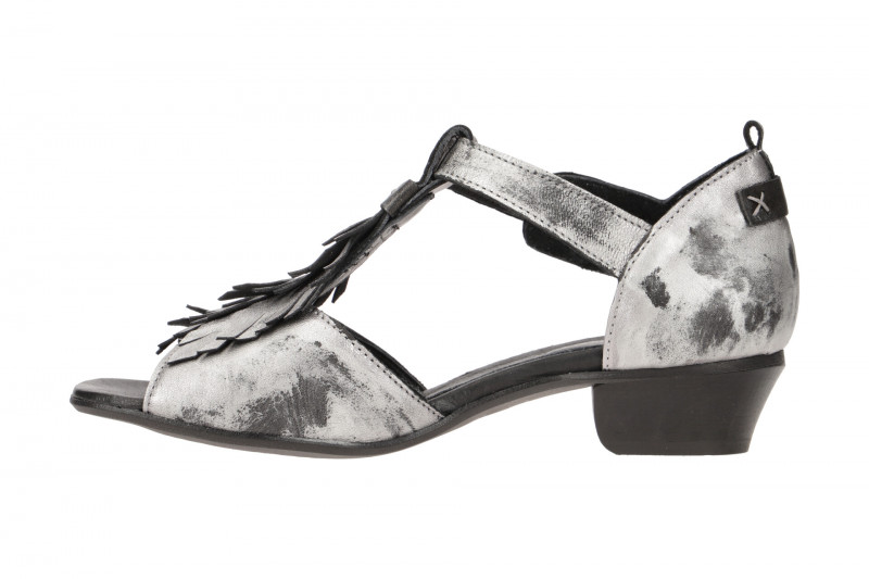 Charme T-Steg Sandaletten silber grau 0762