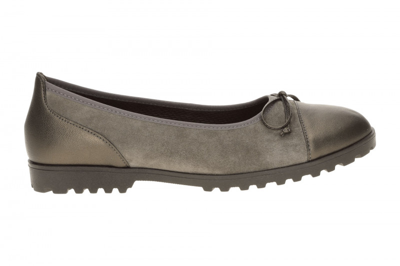Gabor Ballerina grau taupe Schimmer Velour 3007