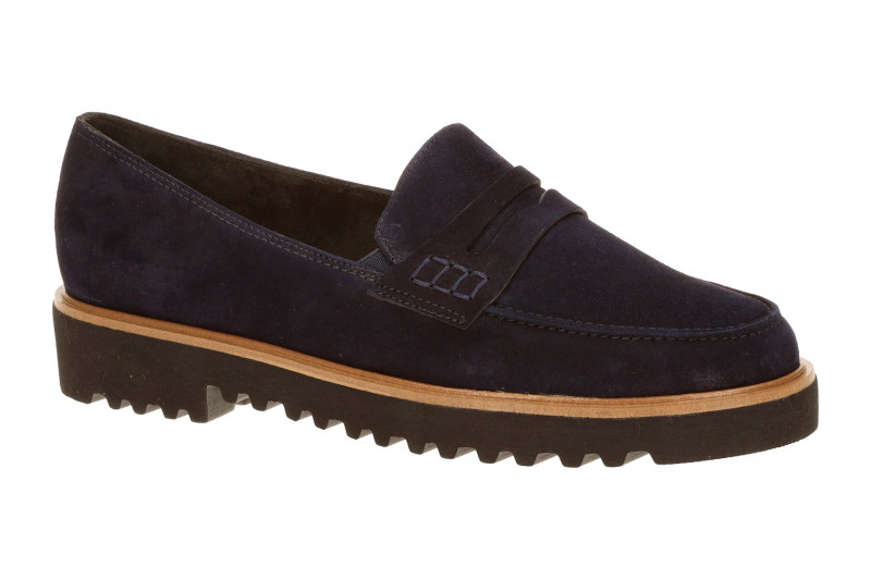 Paul Green Schuhe Slipper blau Samt-Velour 2694
