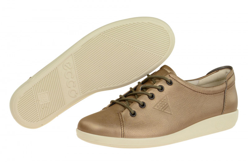 Ecco Soft 2 Schuhe grau braun metallic 20650301375