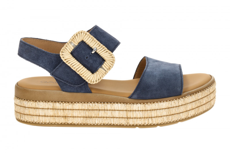 Gabor Fashion Plateau Sandale blau Bast 84.562.16