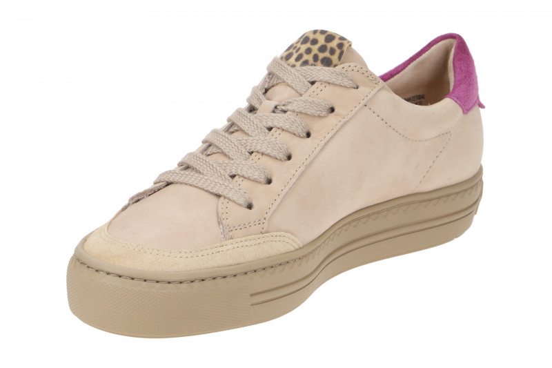 Paul Green Sneaker Schuhe beige lila Nubuck 5114