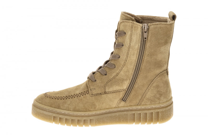 Gabor Stiefel beige Lace Up Boots Velour 8008.04.004