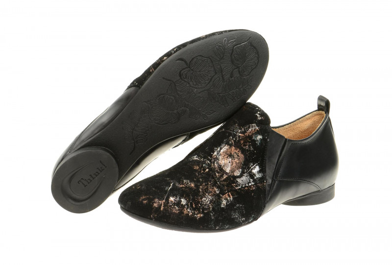 Think Guad Slipper schwarz braun kombi 5-85283-43