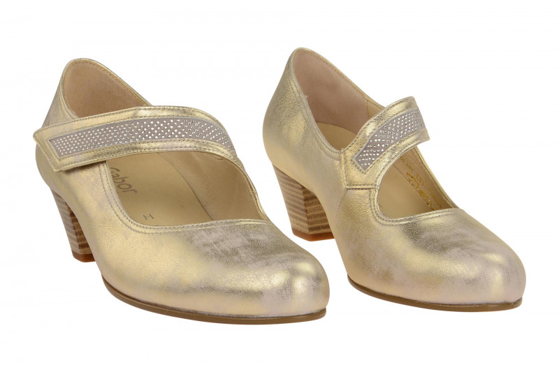 Gabor Pumps beige gold H-Weite 66.147.63