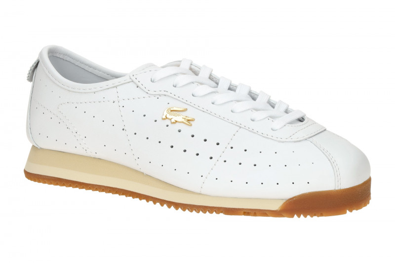 Lacoste Club Low Sneakers Damen Schuhe weiß gold 0177
