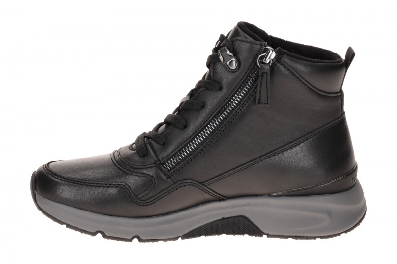 Gabor RollingSoft Mid-Sneakers Stiefel schwarz Glattleder 0803.03.004