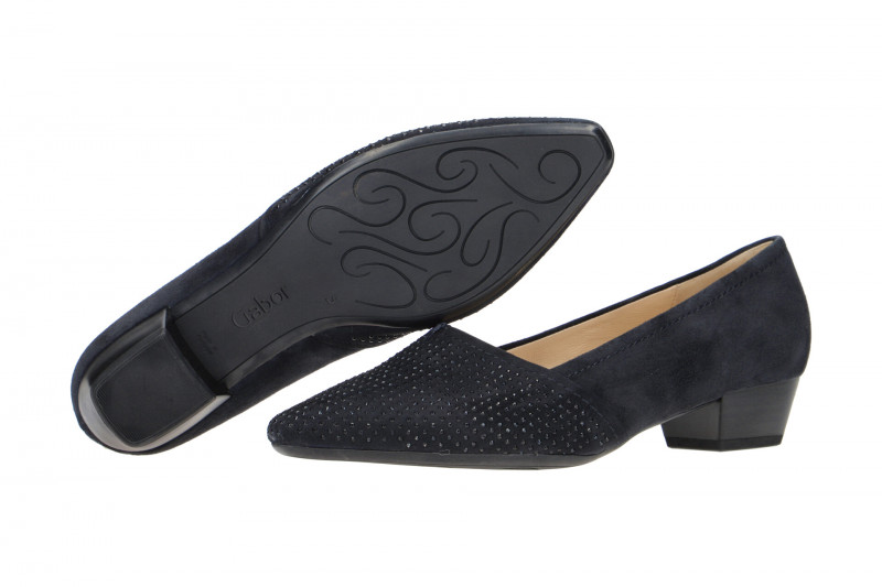 Gabor Pumps blau pazifik Samt 05.134.16