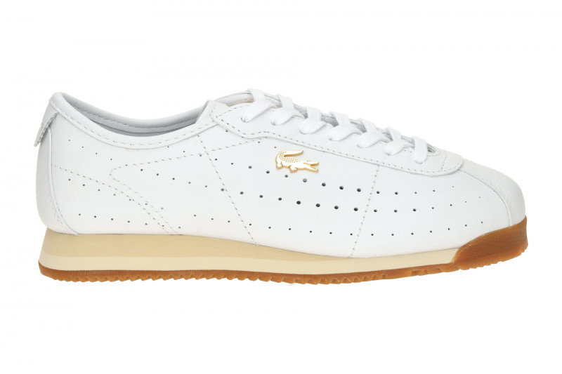 Lacoste Club Low Sneakers Damen Schuhe weiß gold 0177