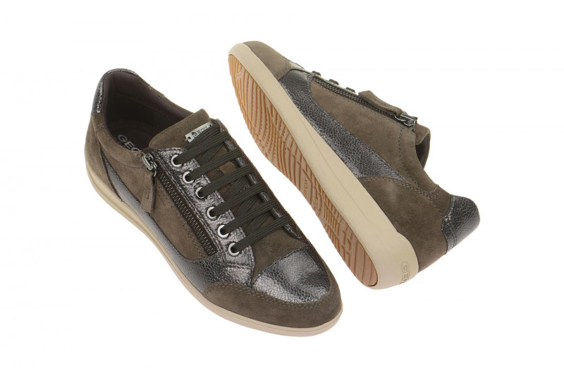 Geox Myria Schuhe braun grau metallic D6468A 022PV C6J1G