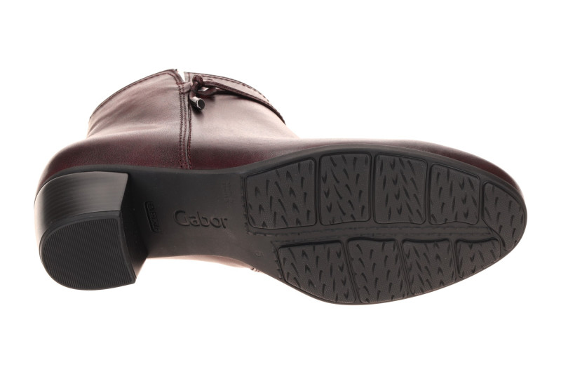 Gabor Stiefelette rot bordo Glattleder Lederband 8029.01.003