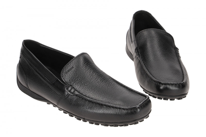 Geox Snake Mokassin Schuhe schwarz U0207B