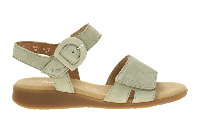 Gabor Sandale schilf grün Velour 82.802.11