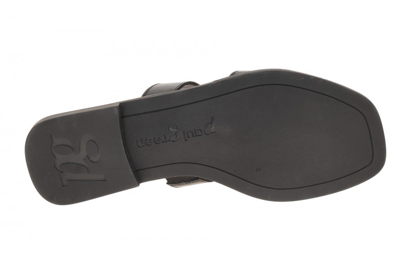 Paul Green Pantolette schwarz Schnallen-T-Steg 6188