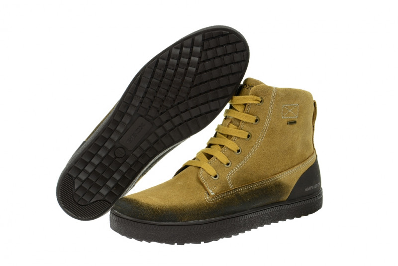 Geox Damen Stiefel gelb schwarz wasserdicht