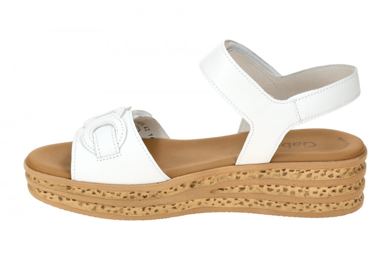 Gabor Fashion Plateau Sandalen weiß Nappa 64.553.21