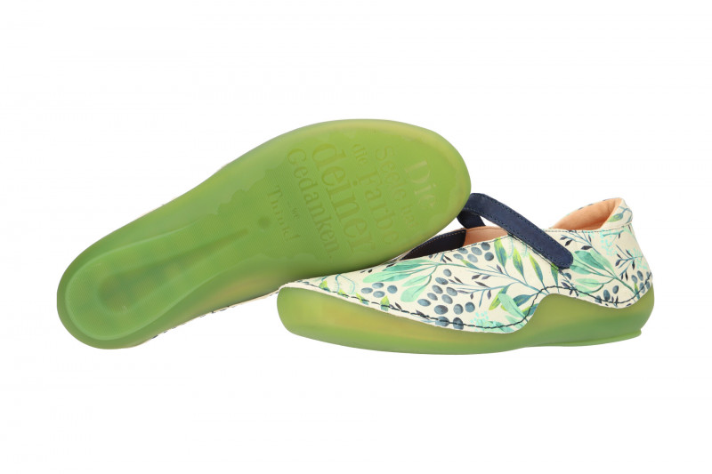 Think Kapsl Schuhe weiß grün Mary-Jane