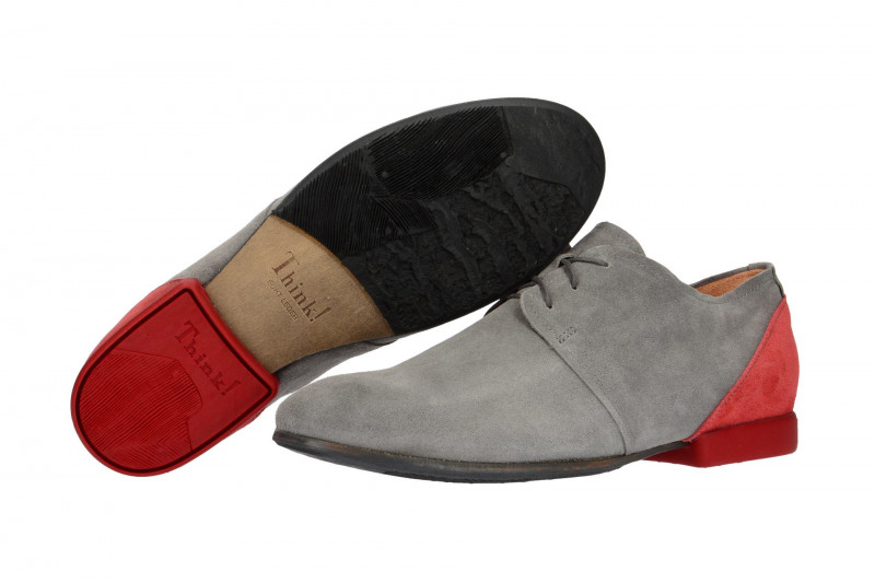 Think Schuhe Mandl grau rot