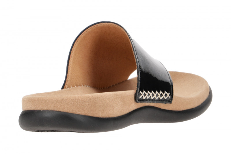 Gabor Zehentrenner Pantolette schwarz Lack