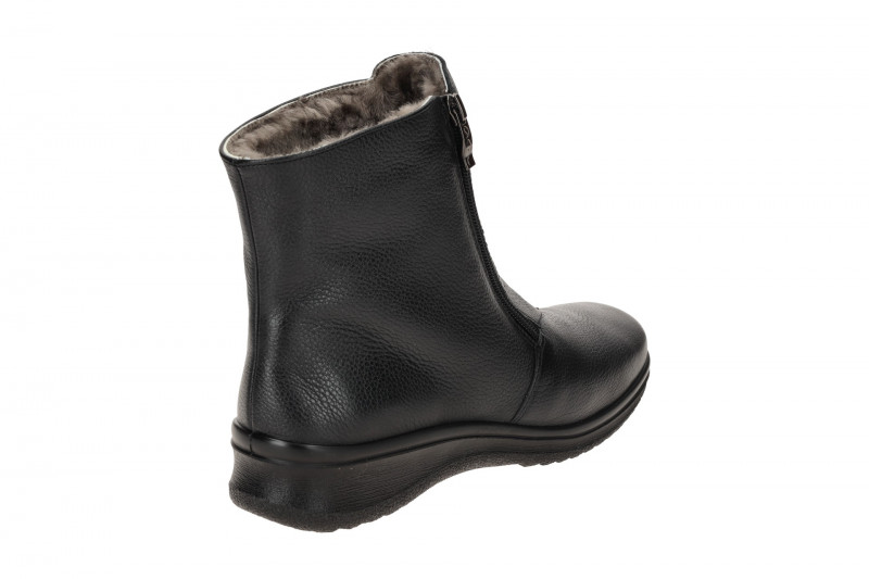 ARA München Winter Stiefelette schwarz H-Weite Lammfell 12-48539
