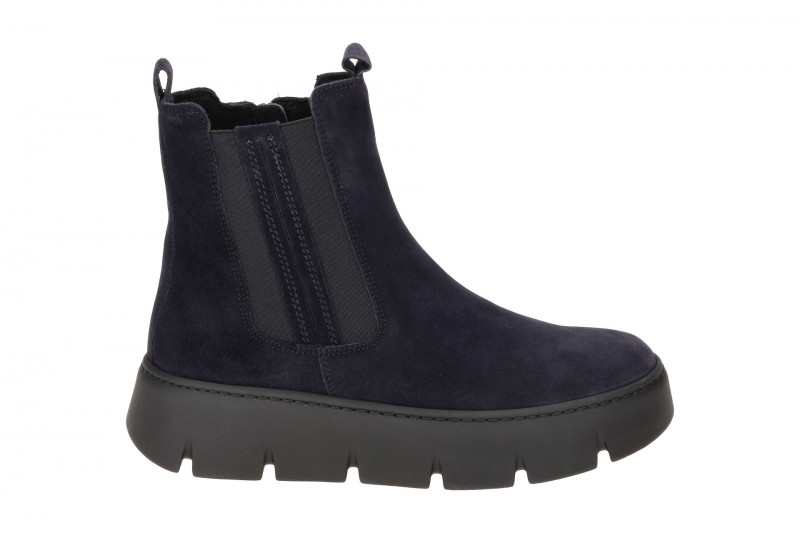 Gabor Stiefelette blau Chunky Boots Velour 53.743.16