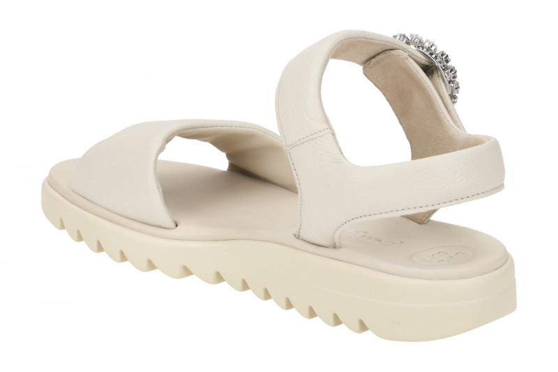 Paul Green Sandale beige biscuit Strassschmuck 6006