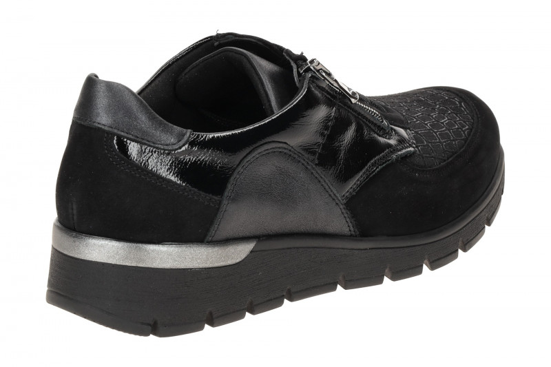 Waldläufer Ramona Schuhe schwarz K-Weite OrthoTritt Leder-Mix