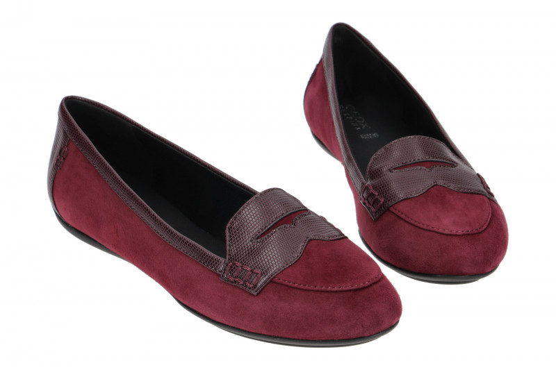 Geox Charlene Slipper Ballerinas dunkelrot D16Y7A