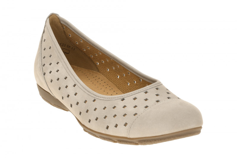 Gabor Schuhe Ballerina beige gelocht 84.169.12