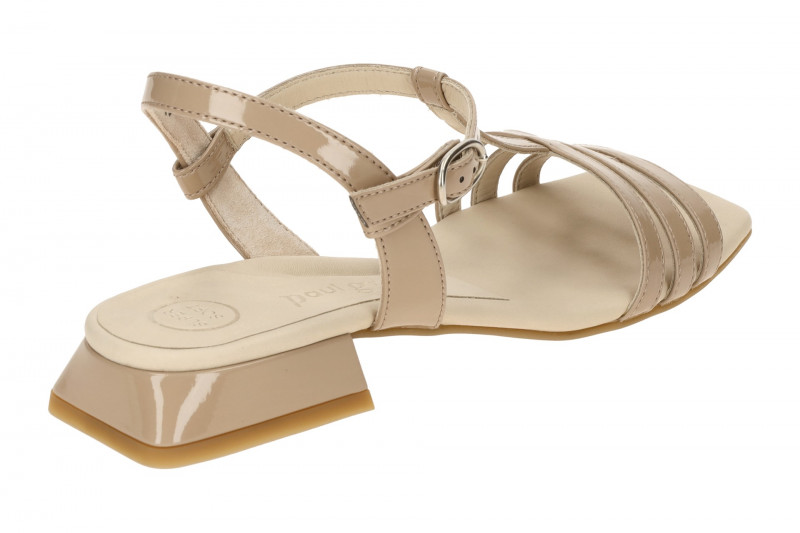Paul Green T-Steg Sandalette taupe braun Lack 6150