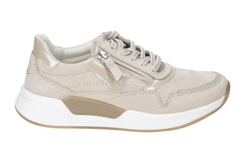 Gabor RollingSoft Schuhe beige puder Nubuck Lack 46.957.31