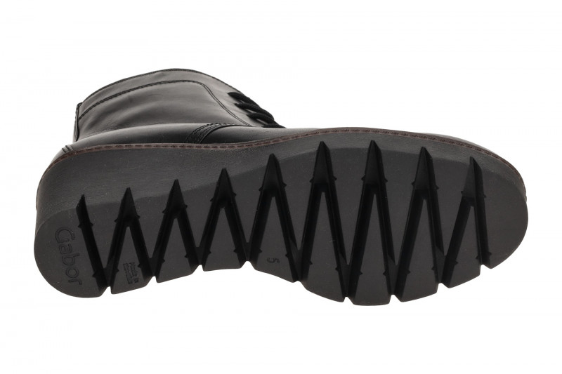 Gabor Fashion Keil Stiefelette schwarz Lace Up 54.781.27