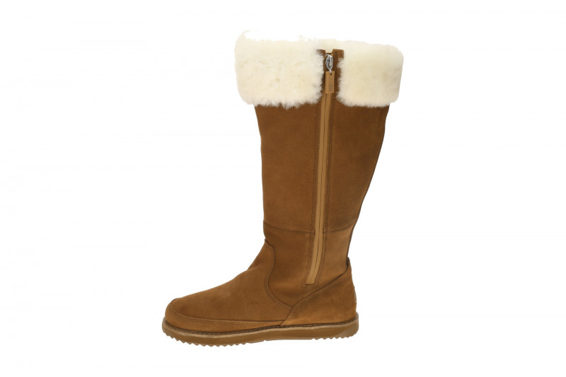 EMU Georgi Schaft Stiefel braun Fellkragen W13218