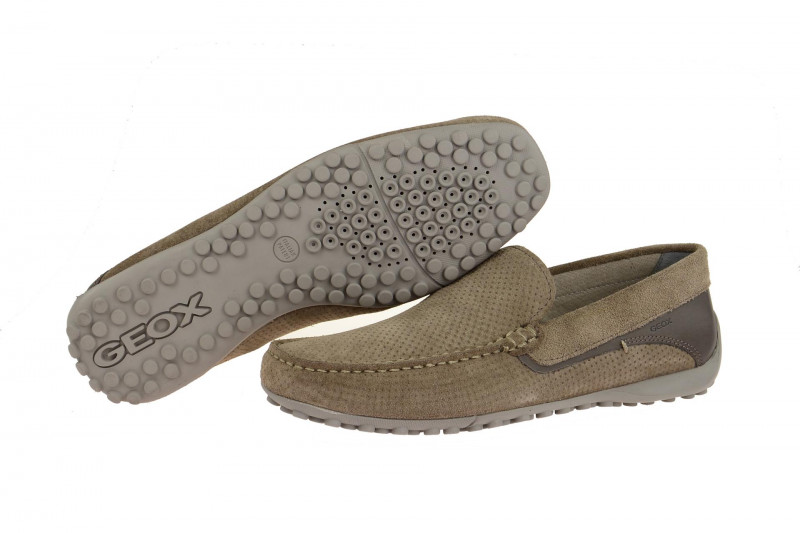 Geox Mokassin Snake Schuhe beige perforiert U7207G