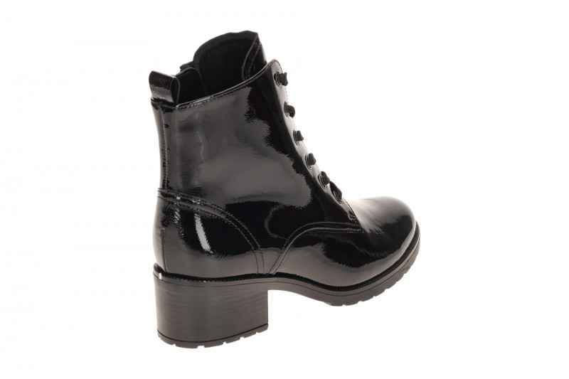 Gabor Fashion Schnür Stiefelette schwarz Lack 72.816.97