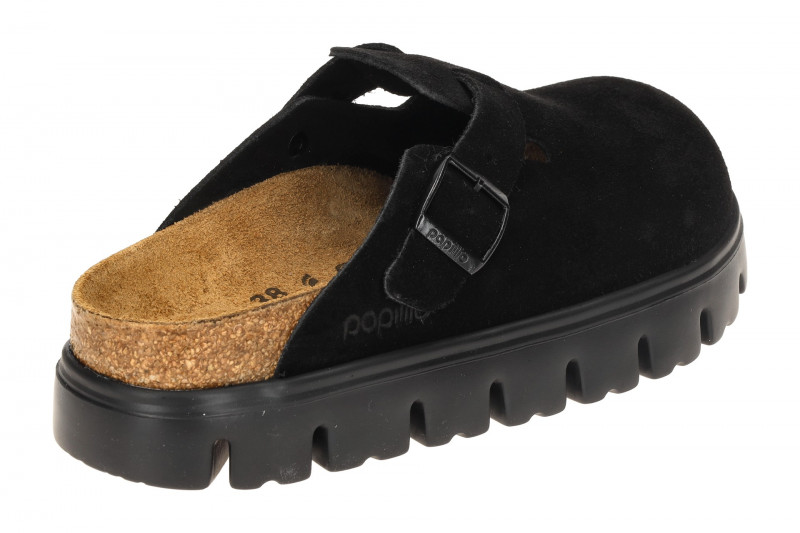Birkenstock Boston Papillio Chunky Clogs Pantolette schwarz SCHMAL