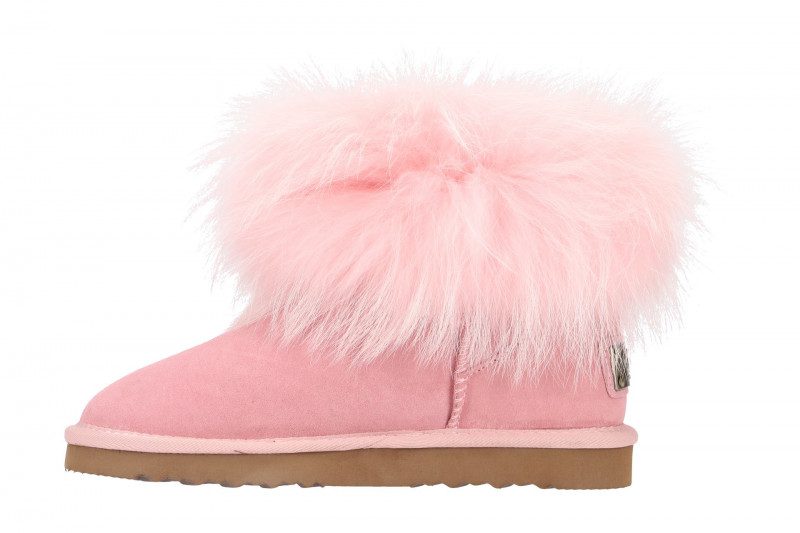 Oog Stiefel rosa Lammfell Boots OB0544