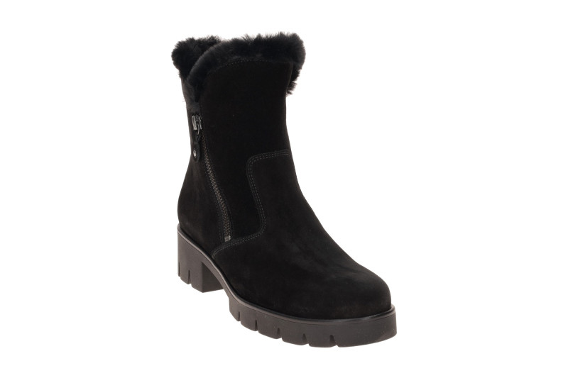 Gabor Stiefelette schwarz Fellkragen 8018.04.001