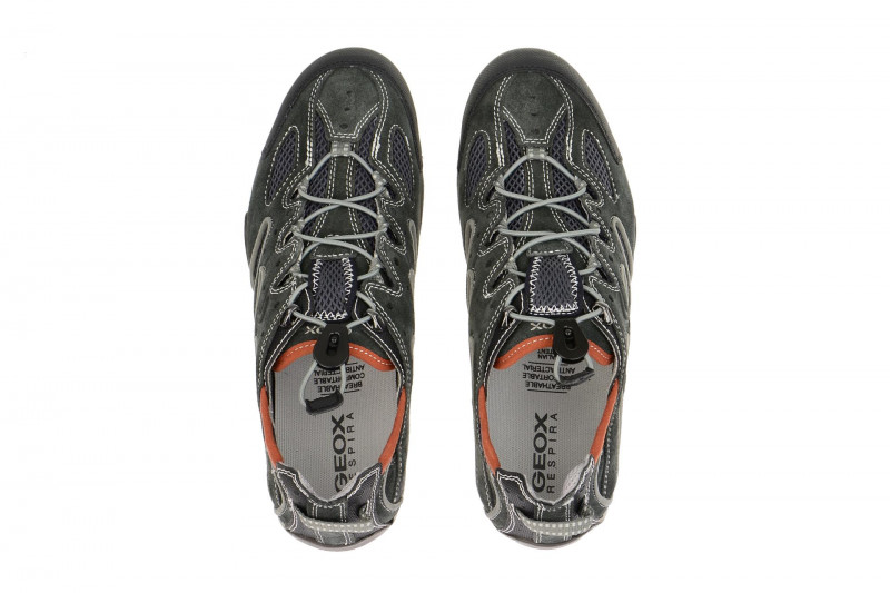 Geox Respira Snake J Sneakers in dunkelgrau Gummizug