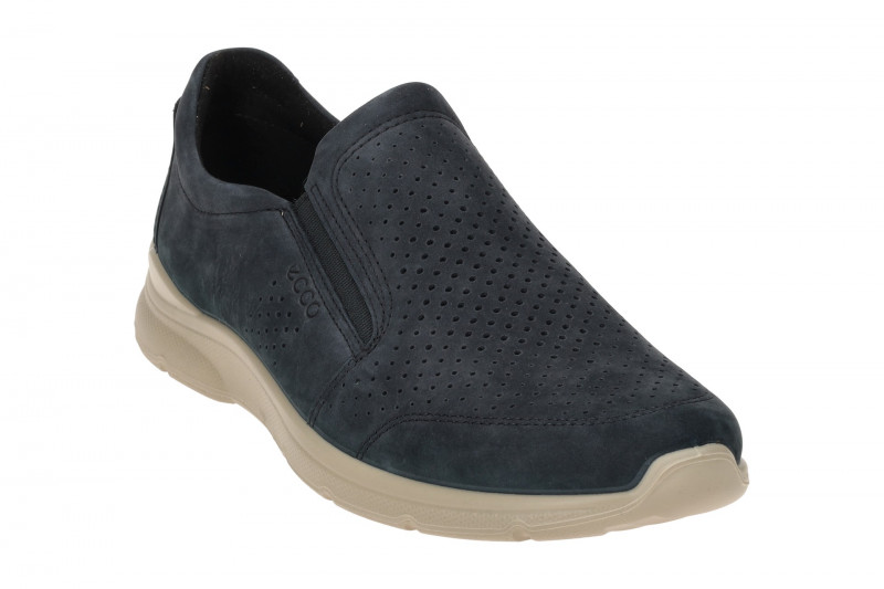 Ecco Irving Schuhe Slipper blau perforiert