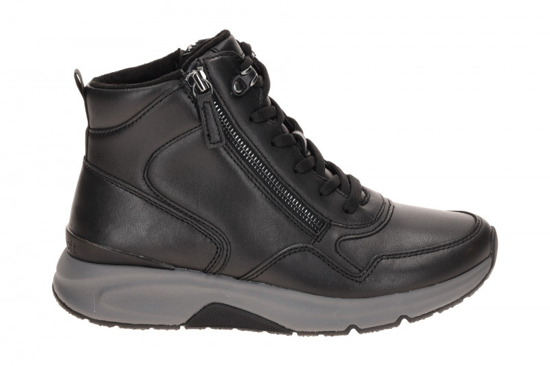 Gabor RollingSoft Mid-Sneakers Stiefel schwarz Glattleder 0803.03.004
