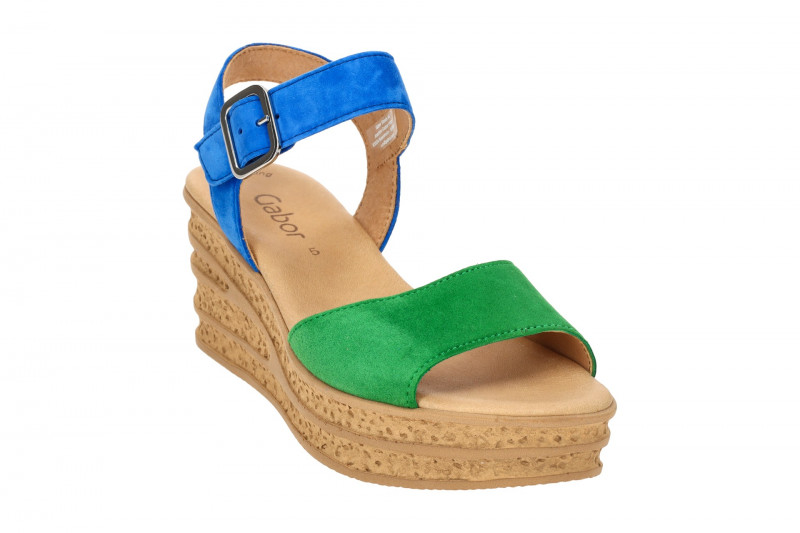 Gabor Plateau Sandale grün blau mix 64.651.19
