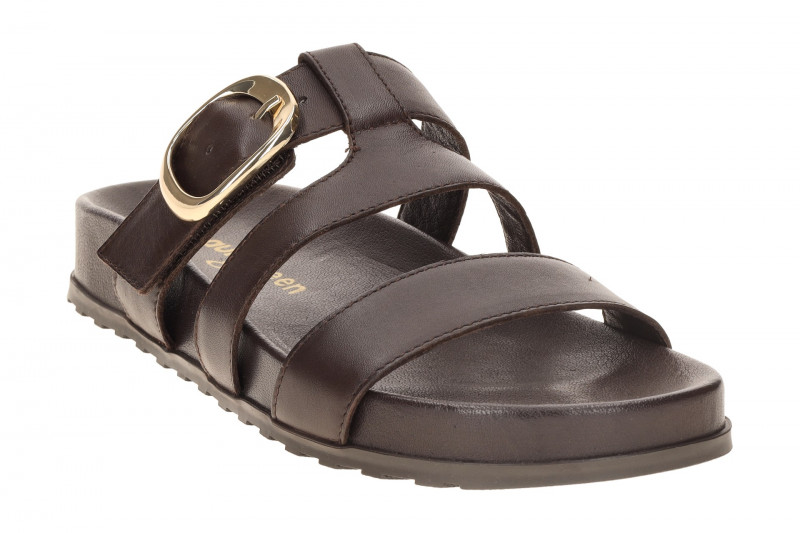 Paul Green 6171 Riemchen Pantolette dunkelbraun moro