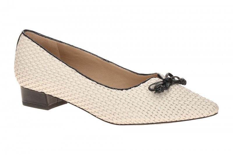 Peter Kaiser Pumps weiß offwhite Nappa Flecht 72471